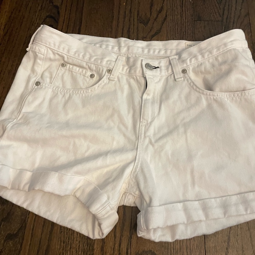 Rag and bone white denim jean shorts size 29